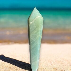 Caribbean Calcite‎ Crystal Meditation Wand  (1)